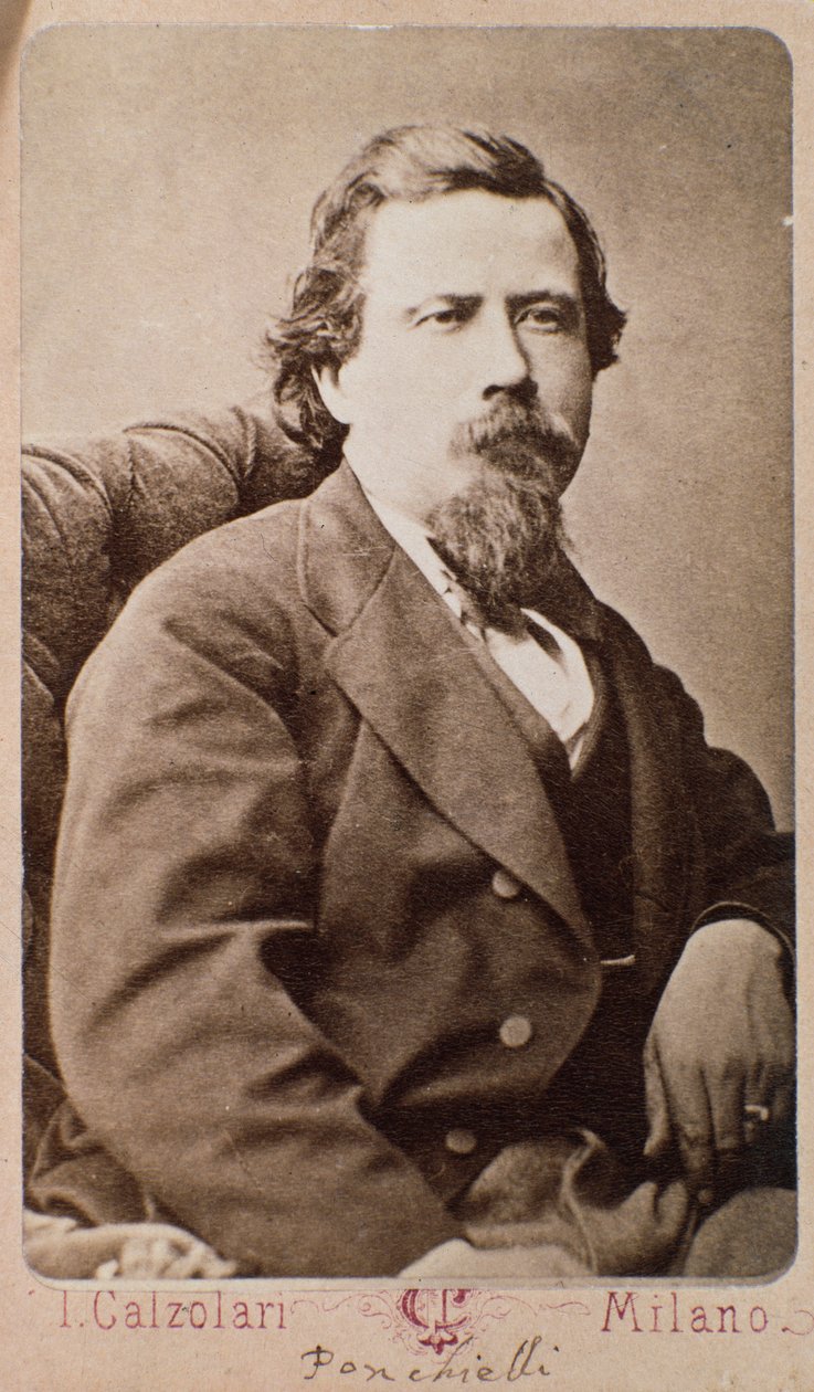 एमिलकेयर पोंचेली (1834-1885) इतालवी संगीतकार का चित्र द्वारा इतालवी फोटोग्राफर