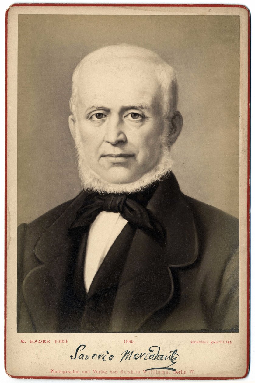 सेवरियो मर्काडेंट का पोर्ट्रेट (1795-1870), इतालवी संगीतकार। द्वारा इतालवी फोटोग्राफर