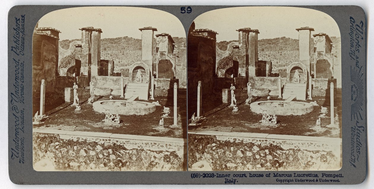 द अंडरवुड ट्रैवल लाइब्रेरी, 1895 (सीपिया फोटो) से मार्कस लुक्रेटियस, पोम्पेई की सभा द्वारा इतालवी फोटोग्राफर