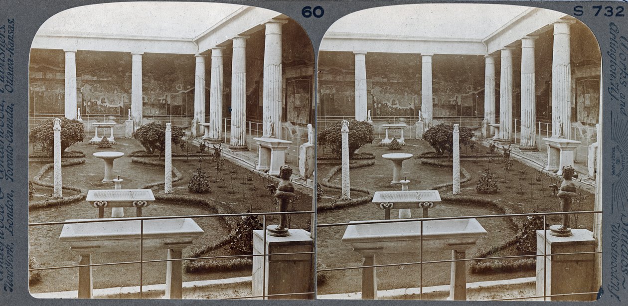 द अंडरवुड ट्रैवल लाइब्रेरी, 1895 (सेपिया फोटो) से वेट्टी, पोम्पेई की सभा द्वारा इतालवी फोटोग्राफर