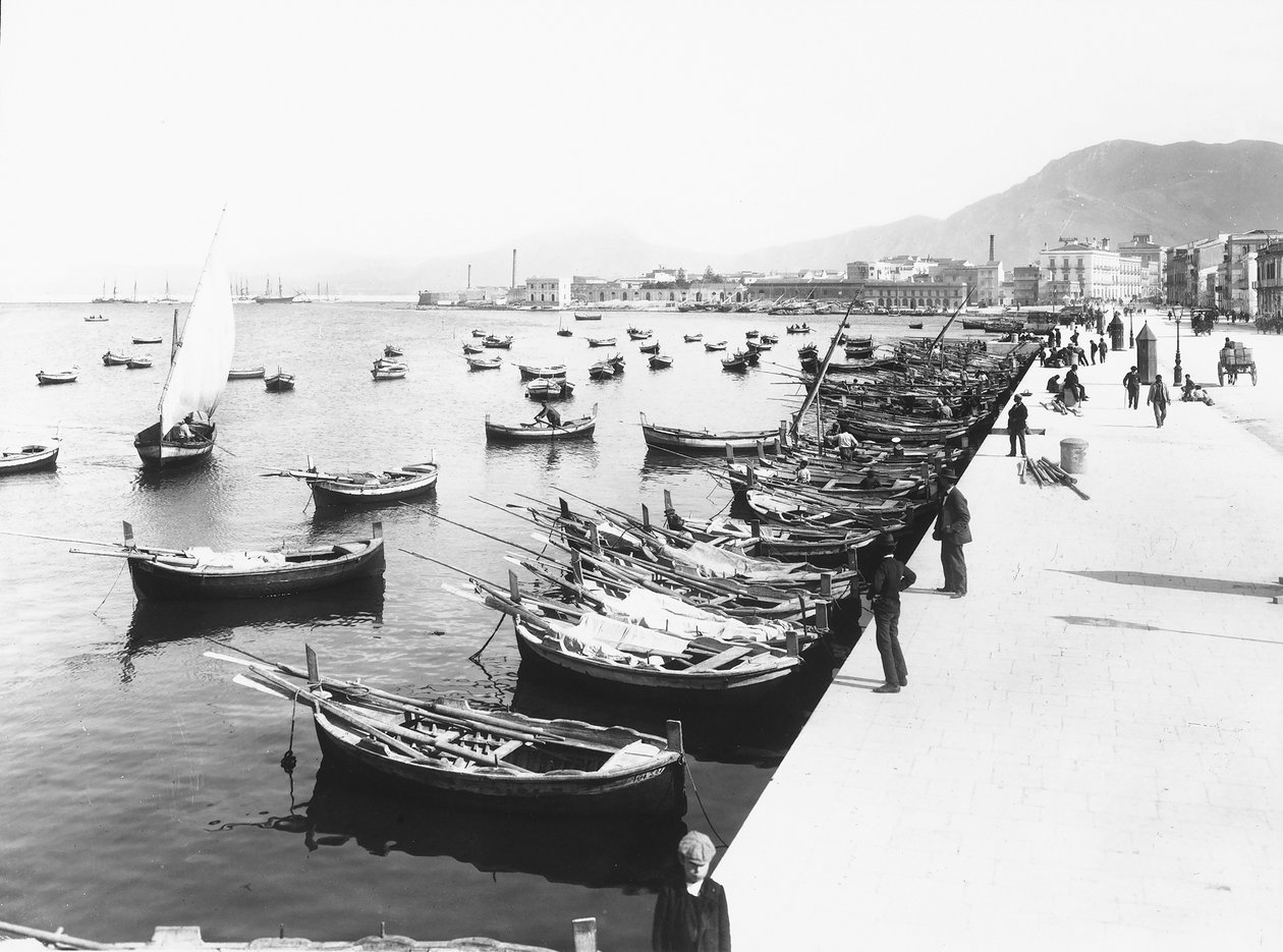 पोर्ट ऑफ पलेर्मो, सिसिली, c.1920 द्वारा इतालवी फोटोग्राफर