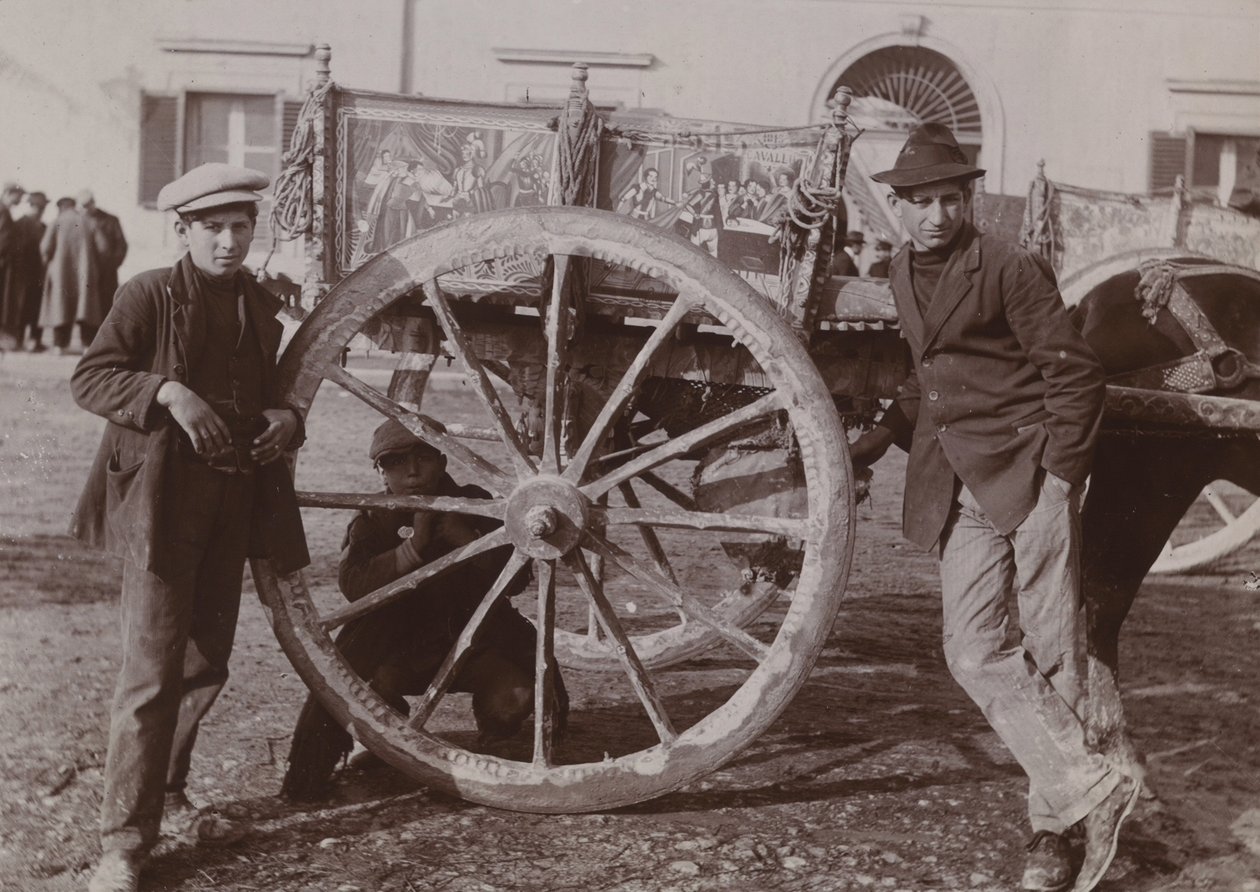 ठेठ सिसिलियन कार्ट, 1920 द्वारा इतालवी फोटोग्राफर