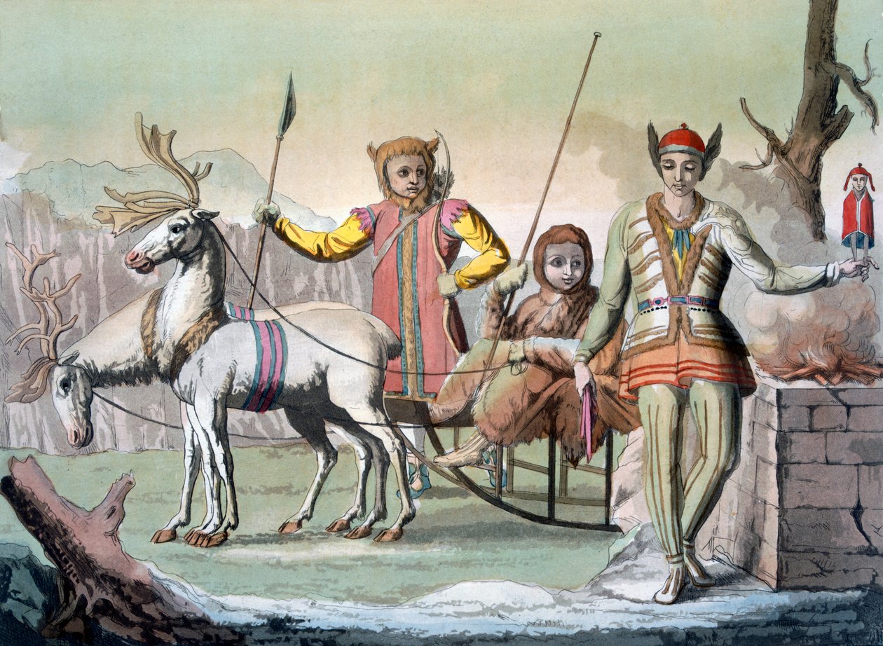 प्रवेश के साथ एक यकुटी जादूगर, साइबेरिया, c.1820s-30s द्वारा इतालवी स्कूल