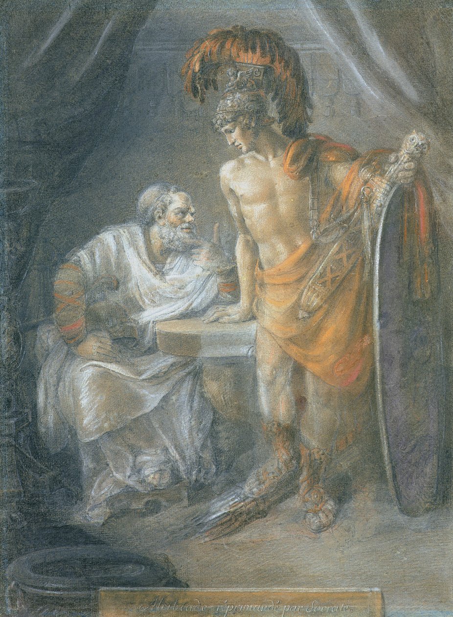 अल्काइबिड्स ने सुकरात द्वारा फटकार लगाई, c.1780 द्वारा इतालवी स्कूल