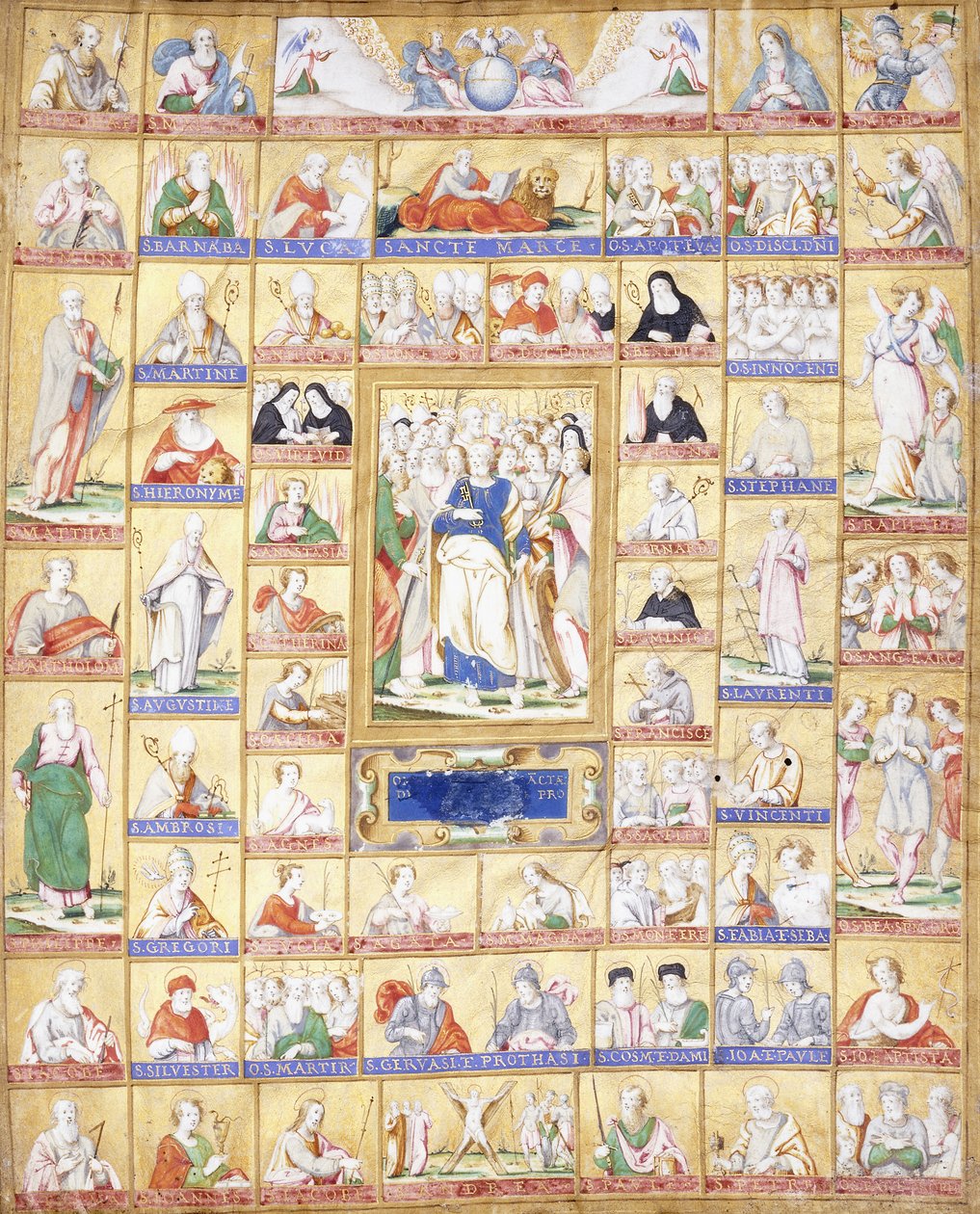 केंद्र में सेंट पीटर के साथ सभी संत, c.1560 द्वारा इतालवी स्कूल