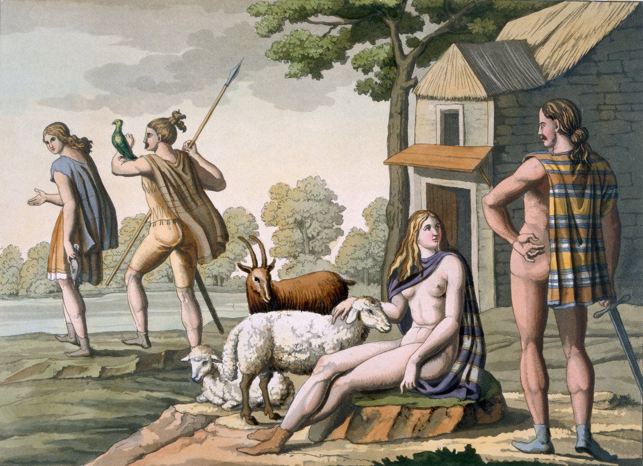 प्राचीन गल्स, c.1800-18 द्वारा इतालवी स्कूल