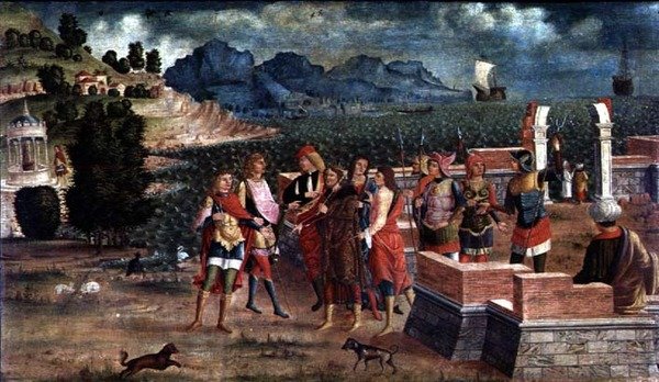 अपोलो और पोसीडॉन आओ सहायता करने के लिए लोमेदोन, c.1500 द्वारा इतालवी स्कूल