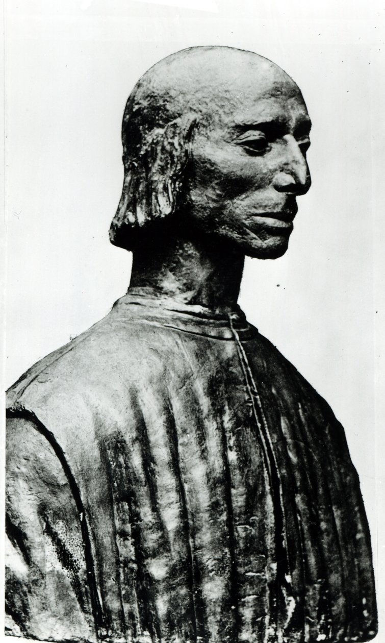 निकोलो मैकियावेली की बस्ट (1469-1527) द्वारा इतालवी स्कूल