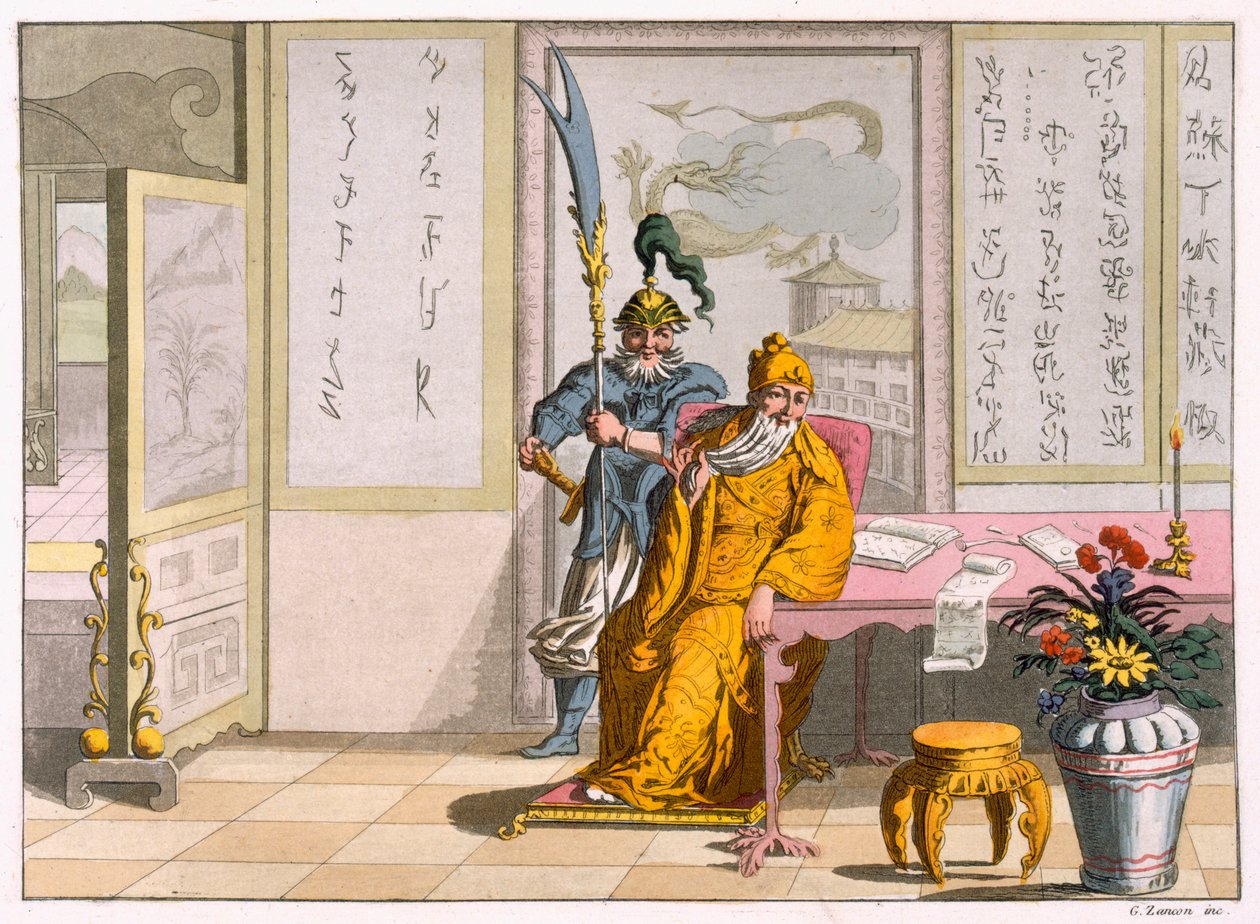 चीनी ताओवादी धार्मिक नेता: द डिविनिटी कुआन-टी, c1820-30। द्वारा इतालवी स्कूल