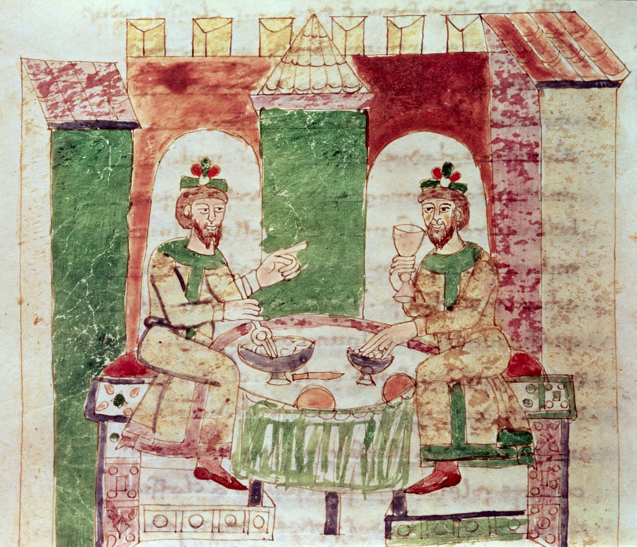 कोडेक्स 142 लिवर 16 चैप .4 रबनुस मोरस (डी .780-856) 1023 द्वारा डी यूनिवर्सो से अमीरों की तालिका द्वारा इतालवी स्कूल