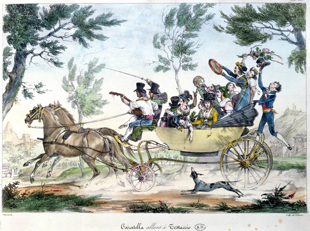 एक काराटेला में रोम के पास टेस्टीशियो के लिए अभियान, c.1830 द्वारा इतालवी स्कूल