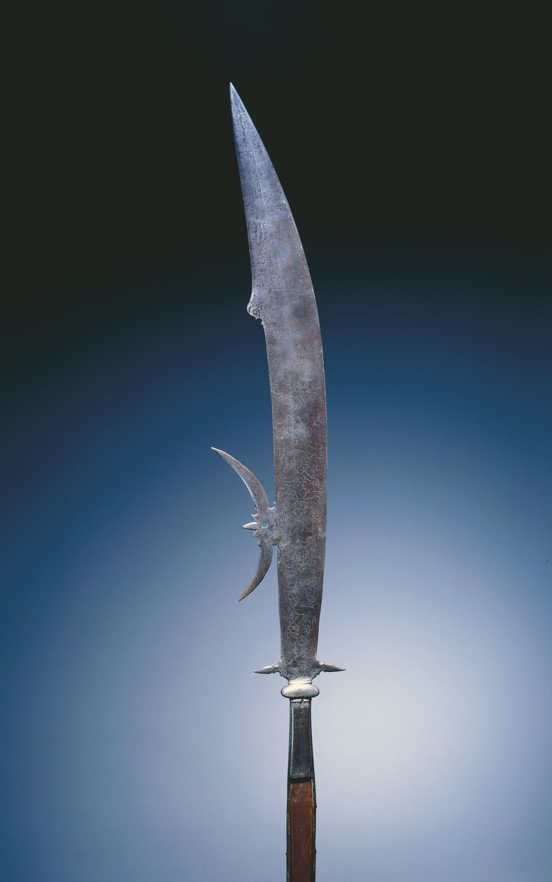 Giustini परिवार, वेनिस, c.1600-20 (स्टील और लकड़ी) की भुजाओं के साथ Glaive द्वारा इतालवी स्कूल