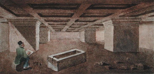ग्रोटा डेल कार्डिनेल, फ्रांसेस्को इंघिरामी (1772-1846) द्वारा 'एट्रस्केन स्मारक' से चित्रण, फिसोल में प्रकाशित द्वारा इतालवी स्कूल