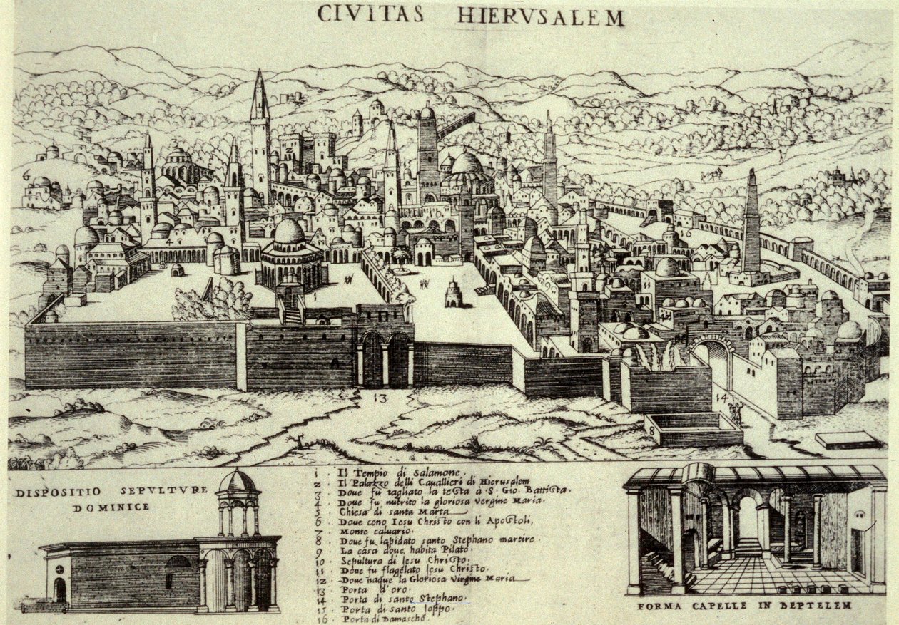 जेरूसलम, 1581 द्वारा इतालवी स्कूल