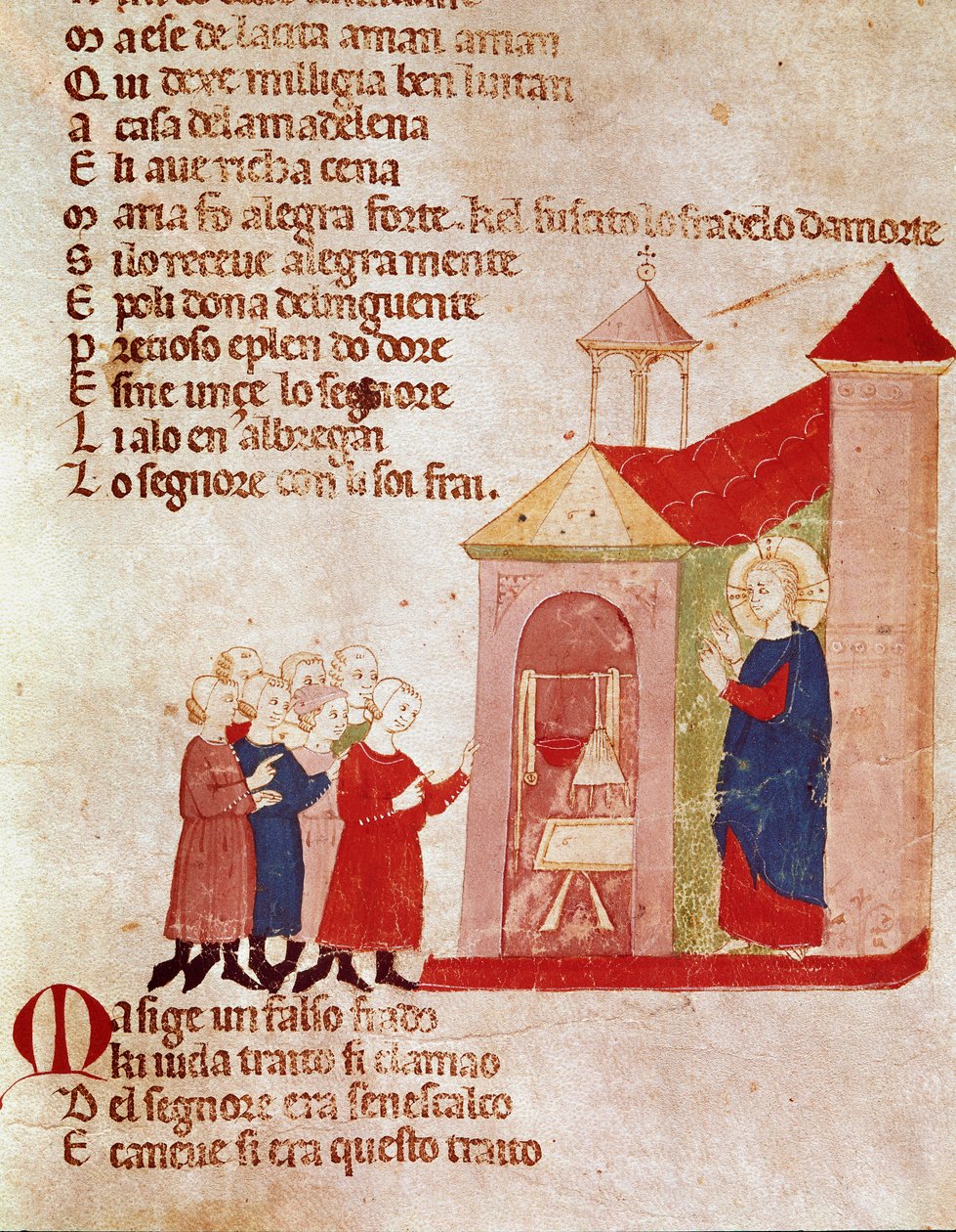 जीसस चेज़ मैरी मेडेलीन मिनिएचर "" डेल नोवो ए डेल वेड्रे टेस्टामेंटो "" से पिएत्रो दा बार्सेगापे (13 वीं शताब्दी) 14 वीं शताब्दी मिलान, बिब्लियोटेका ब्रैडेंस द्वारा इतालवी स्कूल