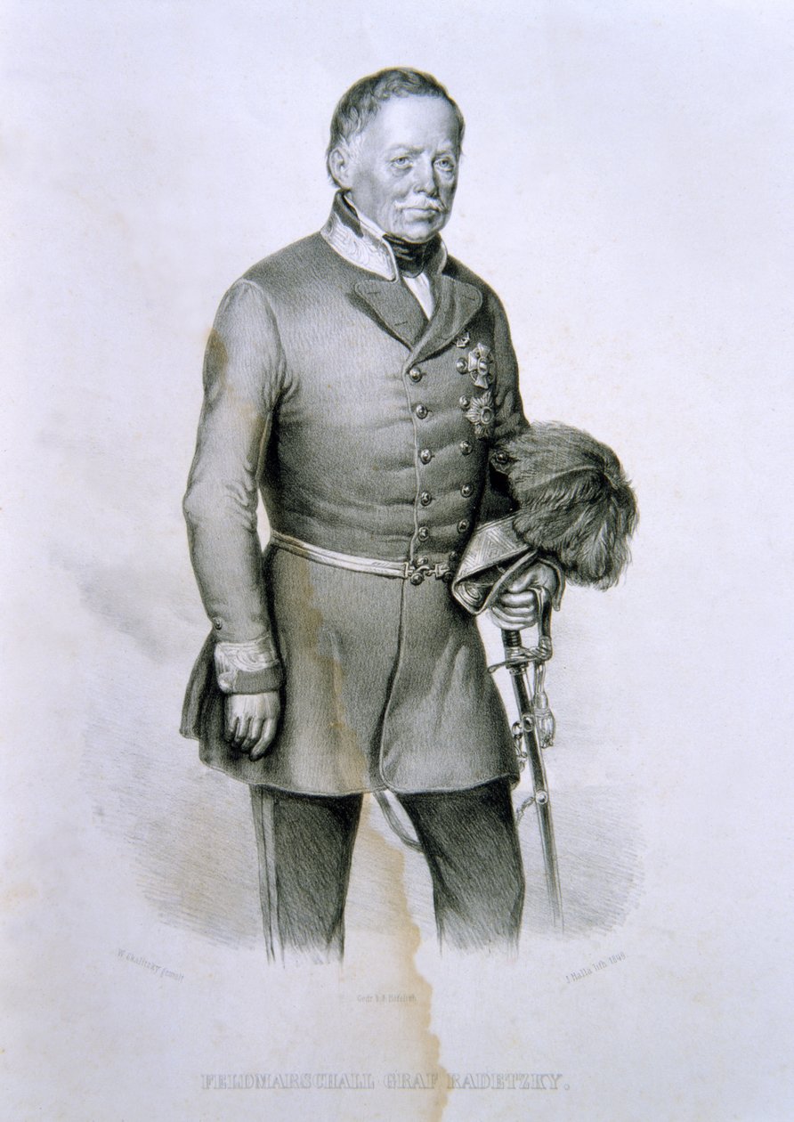 Maresciallo Radetzky Graff, इटली के इतिहास का चित्रण द्वारा इतालवी स्कूल