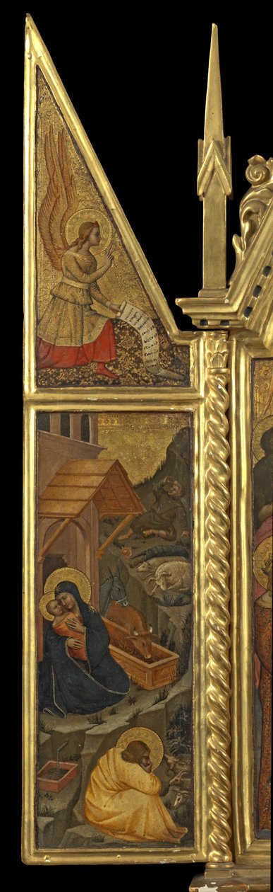 एन्वेलमेंट ऑफ द एनिलिएंटेशन के साथ - ऊपर (बाएं पैनल), c.1330-70 (पैनल पर तापमान) द्वारा इतालवी स्कूल