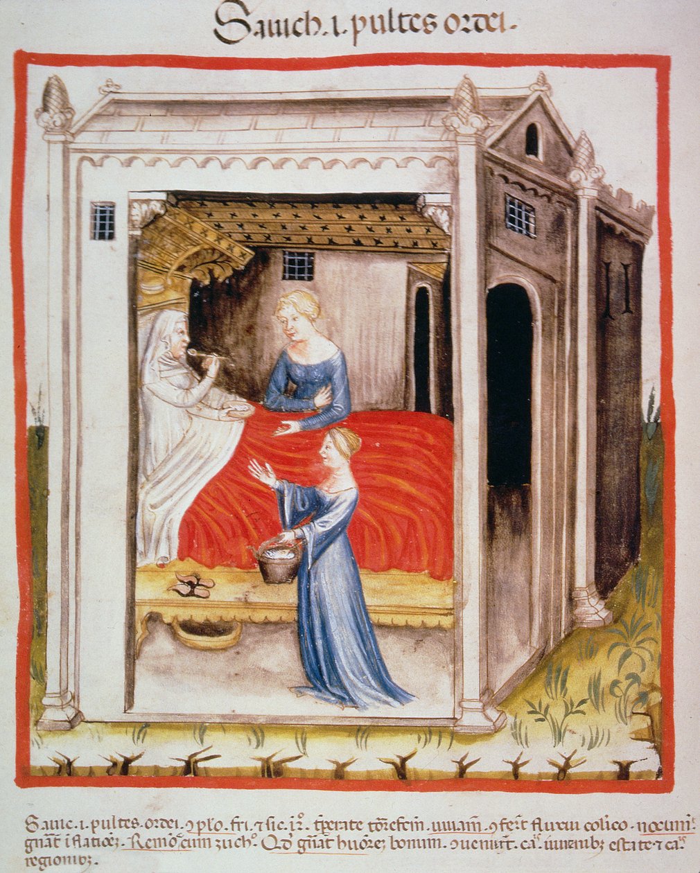 नई चखने 2644 fol.44v जौ सूप, स्वस्थ Tacuinum से द्वारा इतालवी स्कूल