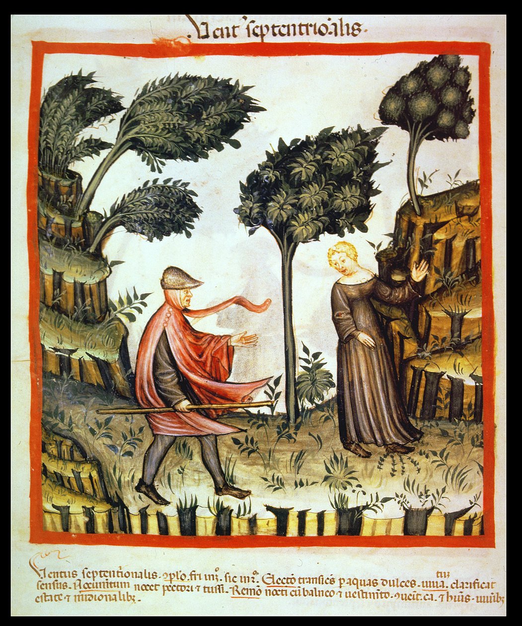 नई 2644 उत्तरी हवा fol.58v, स्वस्थ Tacuinum से द्वारा इतालवी स्कूल