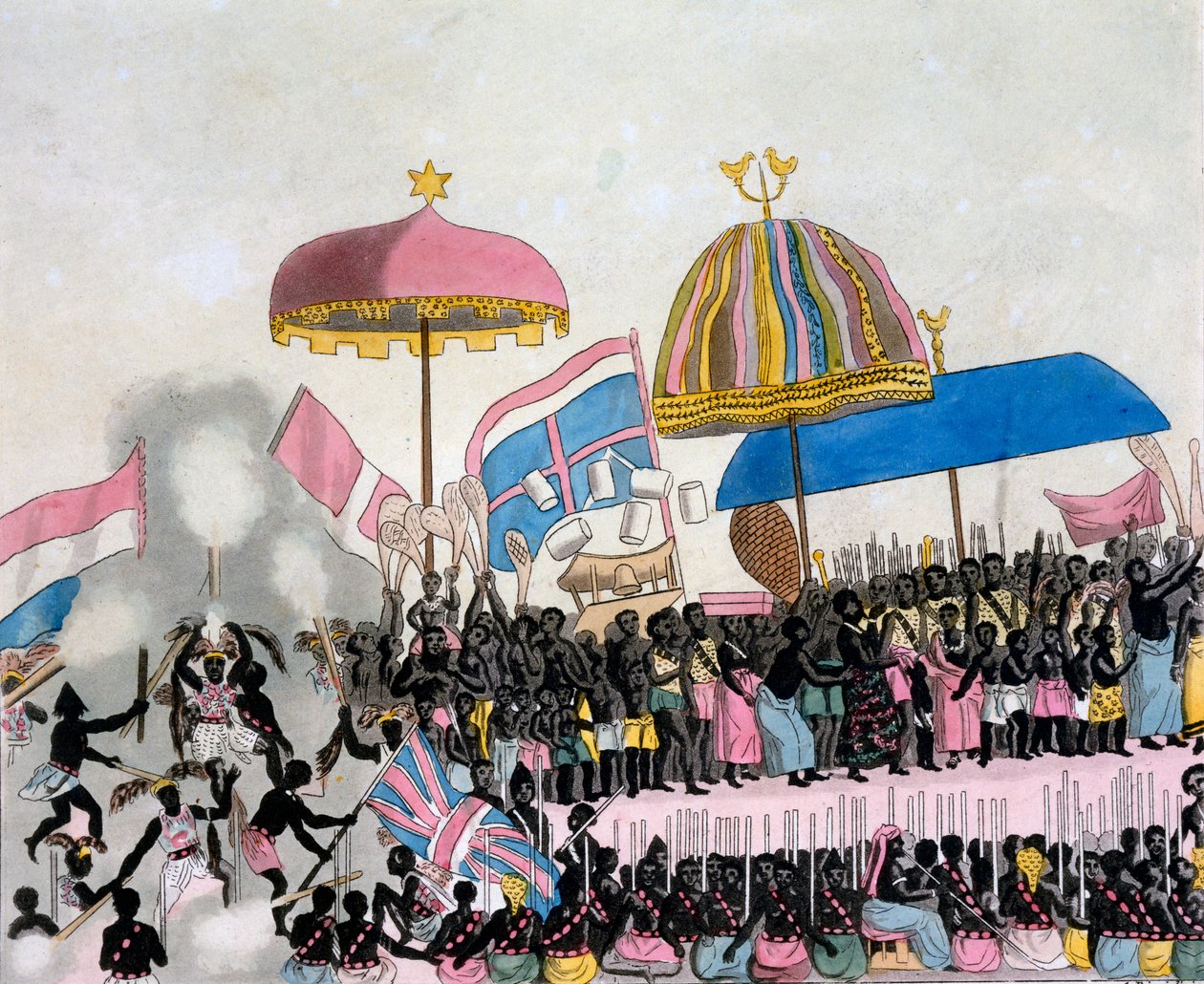 कॉस्टुमी देई से यम प्रथा का विहंगम दृश्य ... Giulio Ferrario, c.1820s-30 द्वारा इतालवी स्कूल
