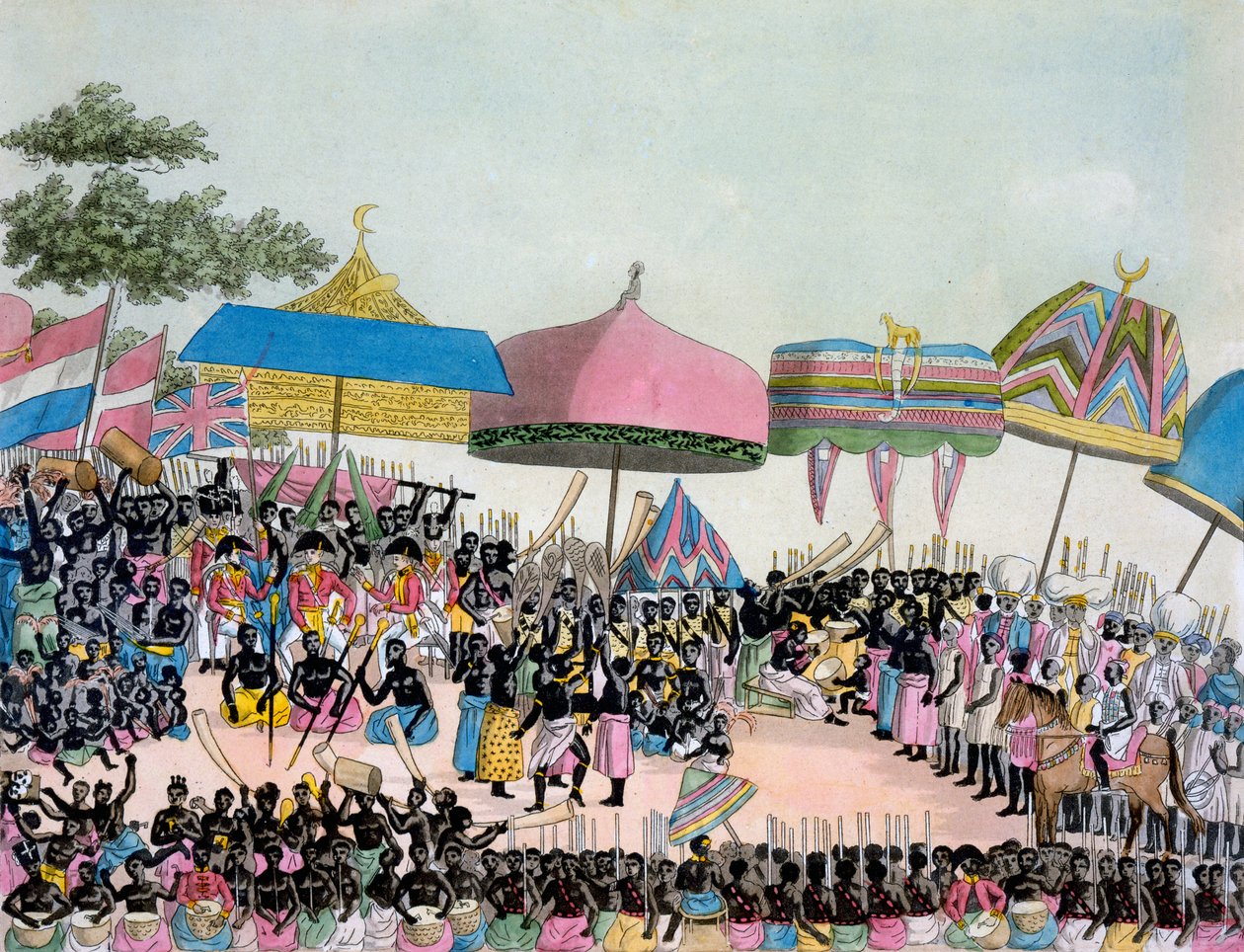 कॉस्टुमी देई से यम प्रथा का विहंगम दृश्य ... Giulio Ferrario, c.1820s-30 द्वारा इतालवी स्कूल