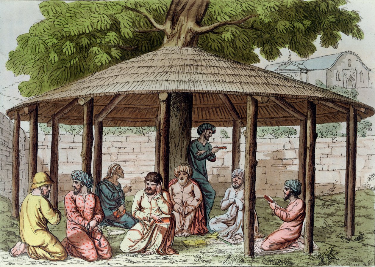 फ़ारसी सूफ़ियाँ, 19 वीं सदी की शुरुआत (रंग उत्कीर्णन) द्वारा इतालवी स्कूल