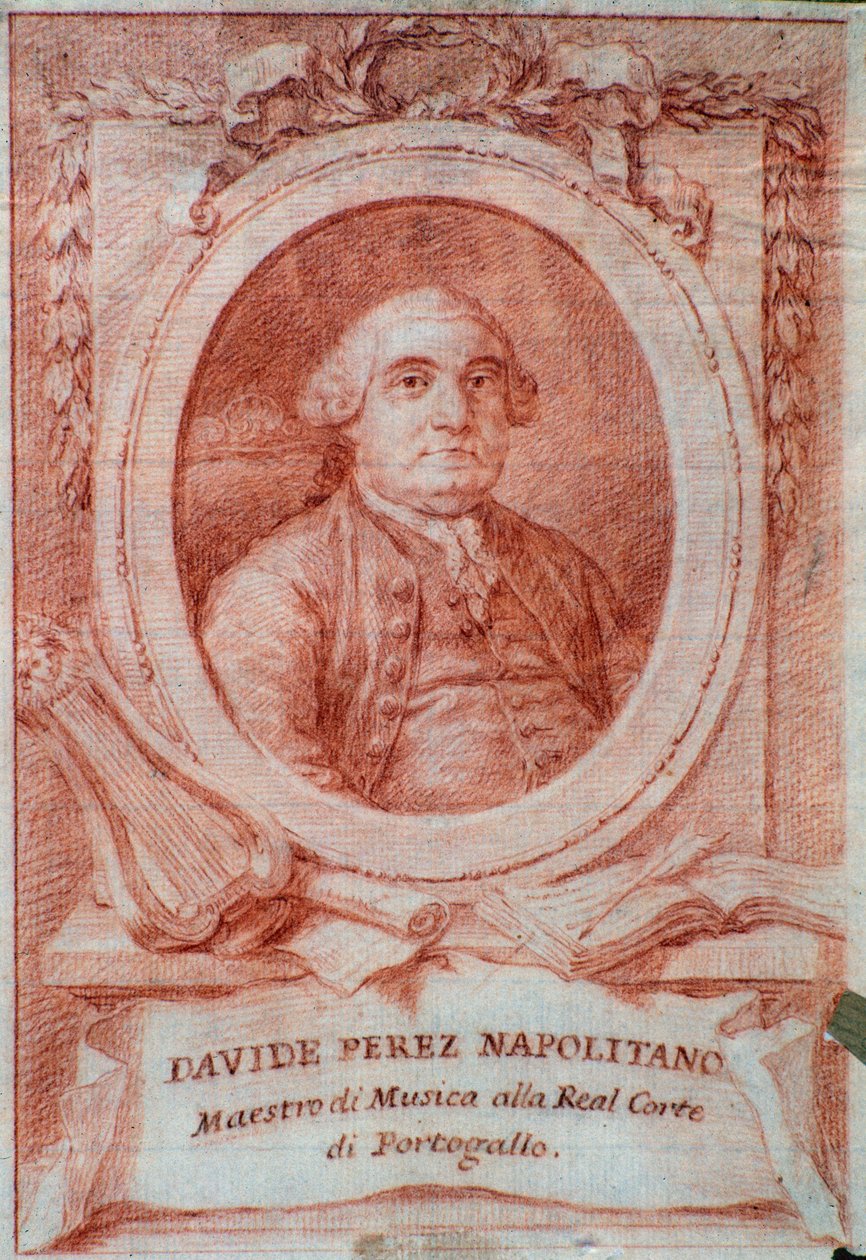 डेविड पेरेज़ का पोर्ट्रेट (1710-1778) इतालवी संगीतकार। द्वारा इतालवी स्कूल