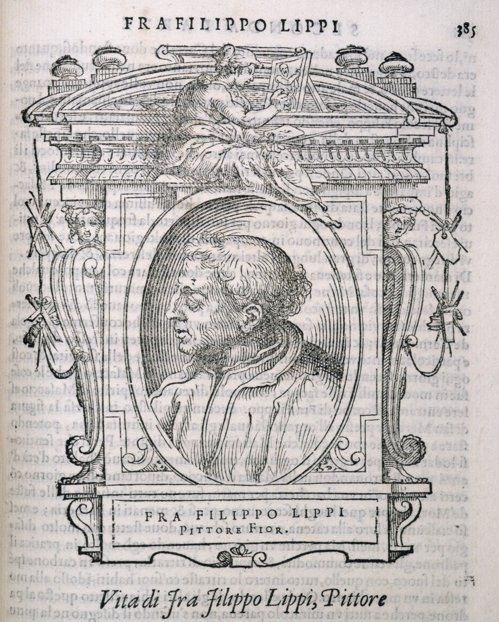 आर्टिस्टों के वासरिस लाइव्स से फ्रा फिलिपो लिप्पी (c.1406-69) का चित्रण, पहली बार 50 द्वारा इतालवी स्कूल