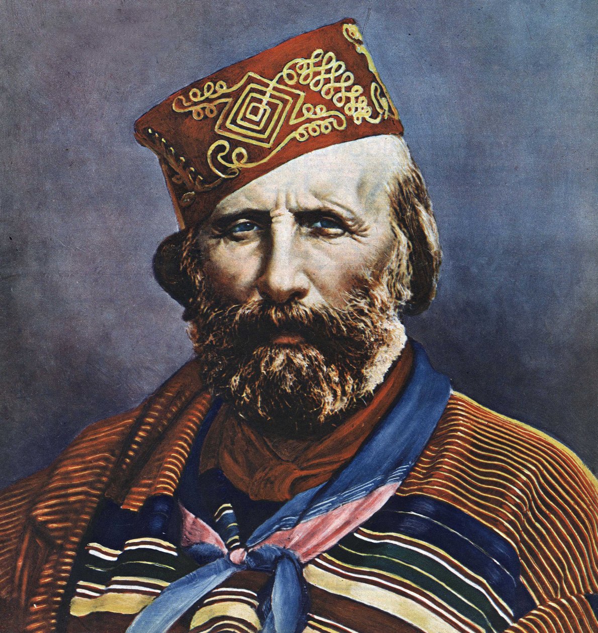 ग्यूसेप गैरीबाल्डी का पोर्ट्रेट (1807-1882), इतालवी राजनीतिज्ञ। द्वारा इतालवी स्कूल