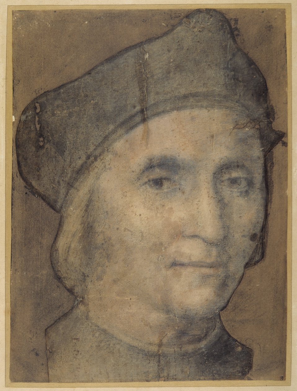 प्रीलेट का पोर्ट्रेट, c.1510 (काले और गुलाब के रंग की चाक) द्वारा इतालवी स्कूल