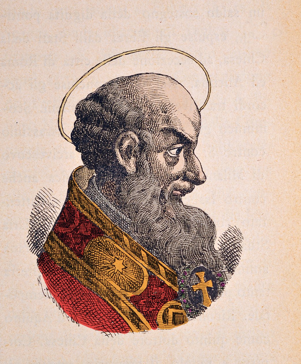 पोप संत पाई वी (पायस या पीआईओ) (1566-1572), 1898 का चित्रण द्वारा इतालवी स्कूल