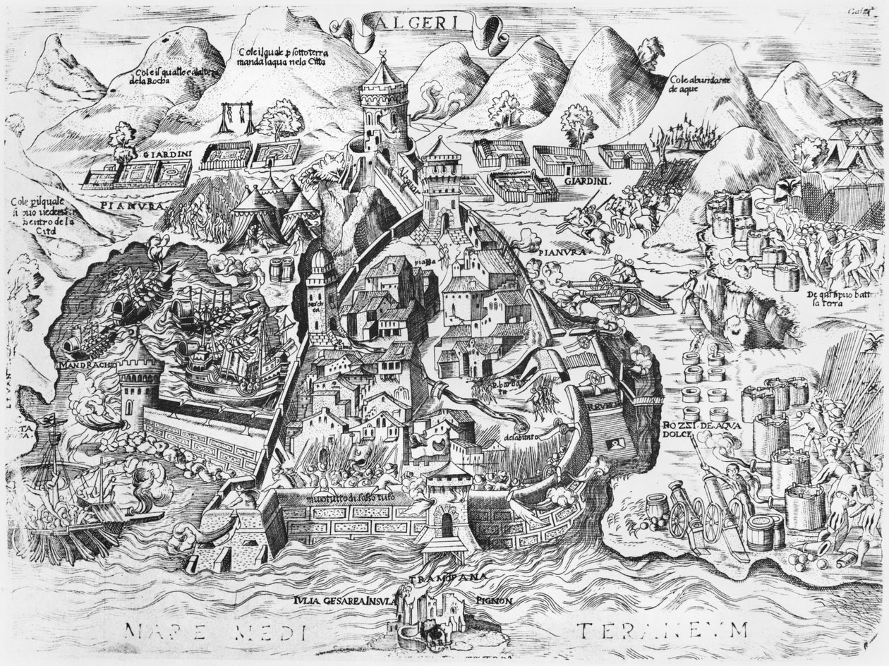 1541 में चार्ल्स वी (1500-58) द्वारा अल्जीयर्स की घेराबंदी द्वारा इतालवी स्कूल