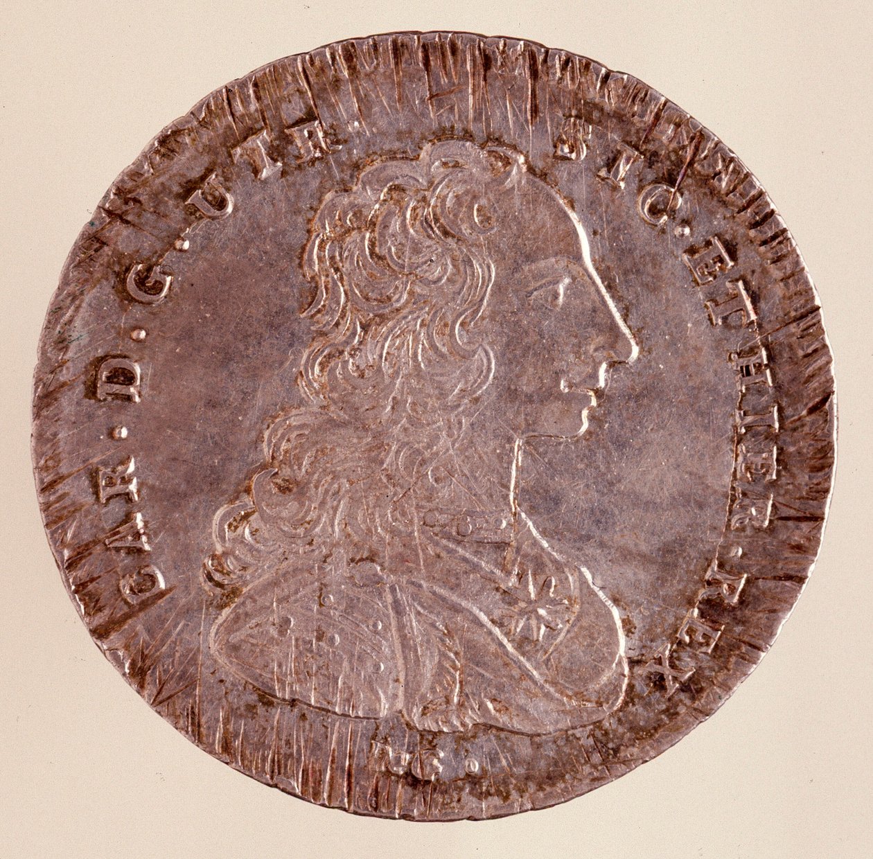 नेपल्स से सिल्वर पियास्ट्रा: स्पेन के कार्लो III का शासन (चार्ल्स III) (1716-1788) और चित्र। 1750. दीम। 4 सेमी नेपल्स, म्यूजियो आर्कियोलॉजिको द्वारा इतालवी स्कूल
