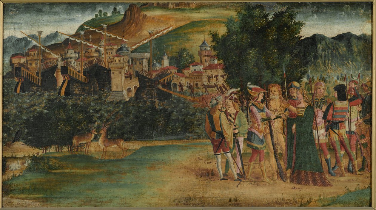 जेसन और मेडिया की शादी, c.1500 (तापमान और कैनवास पर तेल) द्वारा इतालवी स्कूल