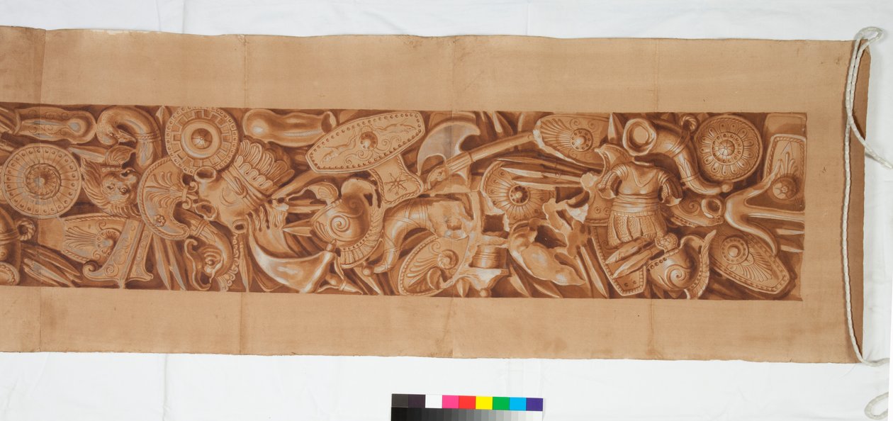 प्राचीन के बाद के तीन चित्र, c.1750 (काले चाक में बेहोश संकेत पर भूरे रंग के धुले में उगे ब्रश) द्वारा इतालवी स्कूल