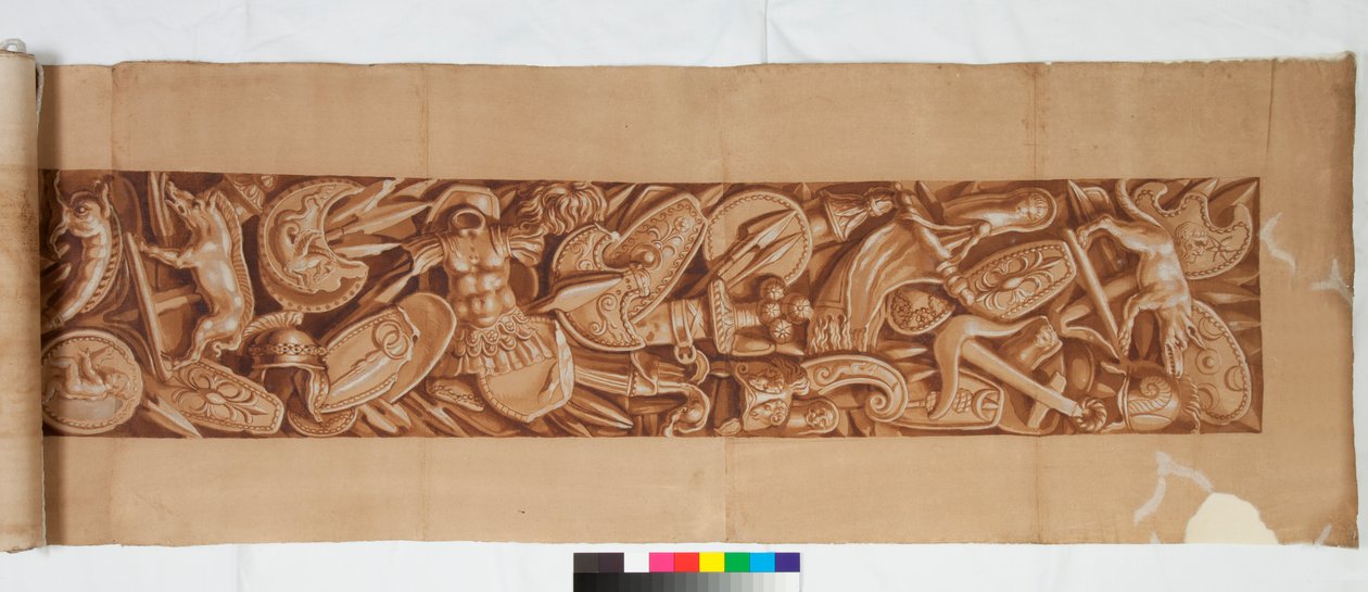 प्राचीन के बाद के तीन चित्र, c.1750 (काले चाक में बेहोश संकेत पर भूरे रंग के धुले में उगे ब्रश) द्वारा इतालवी स्कूल