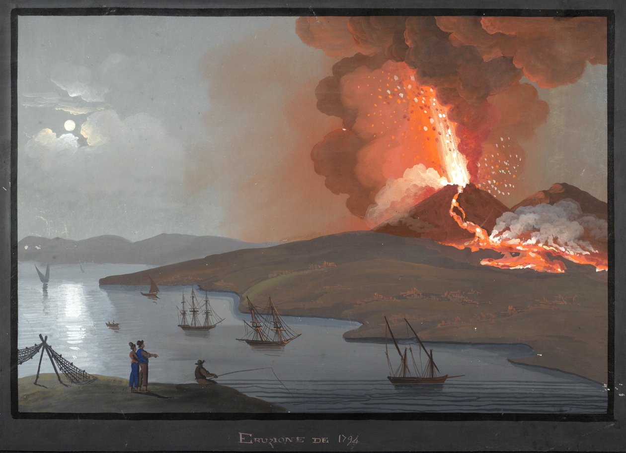 वेसुवियस, 1794 का विस्फोट द्वारा इतालवी स्कूल
