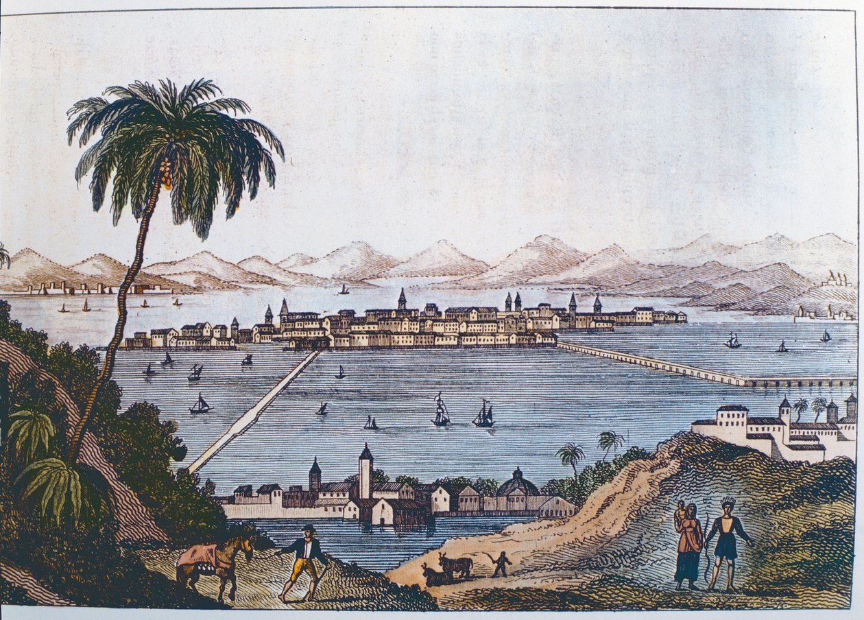 मेक्सिको सिटी, 1714 का दृश्य द्वारा इतालवी स्कूल