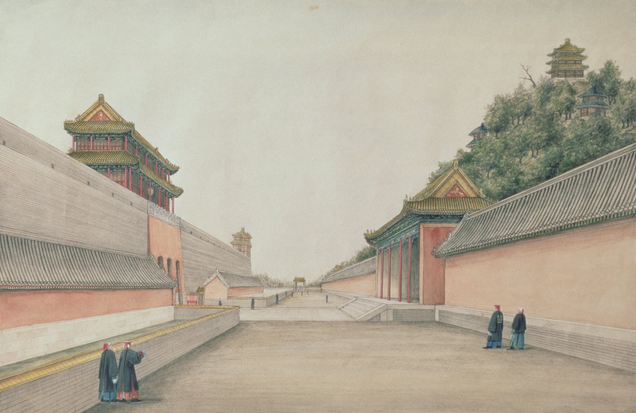 पीकिंग में इंपीरियल पैलेस, 1804-06 चीनी स्केच के संग्रह से द्वारा इवान अलेक्जेंड्रोव