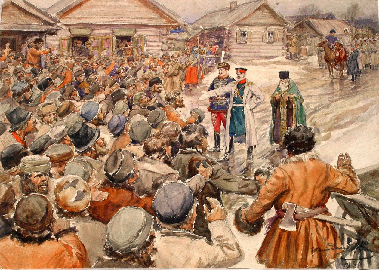 किसानों का विद्रोह, 1931। द्वारा इवान अलेक्सेयेविच व्लादिमीरोव