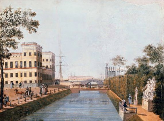 सेंट पीटर्सबर्ग, 1839 का दृश्य द्वारा इवान बेलोनोगोव