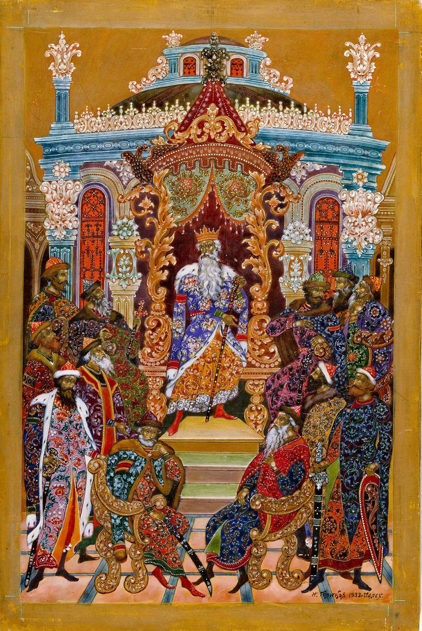 राजकुमार सिंहासनारूढ़, 1932-1933। द्वारा इवान इवानोविच गोलिकोव