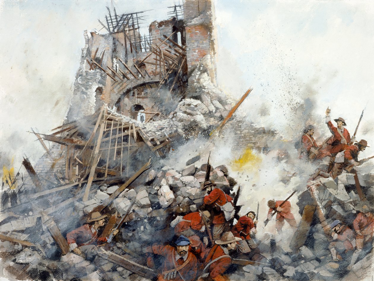 कीप का विनाश, अंग्रेजी नागरिक युद्ध, स्कारबोरो कैसल, 1645, c1990-2010 द्वारा इवान लैपर