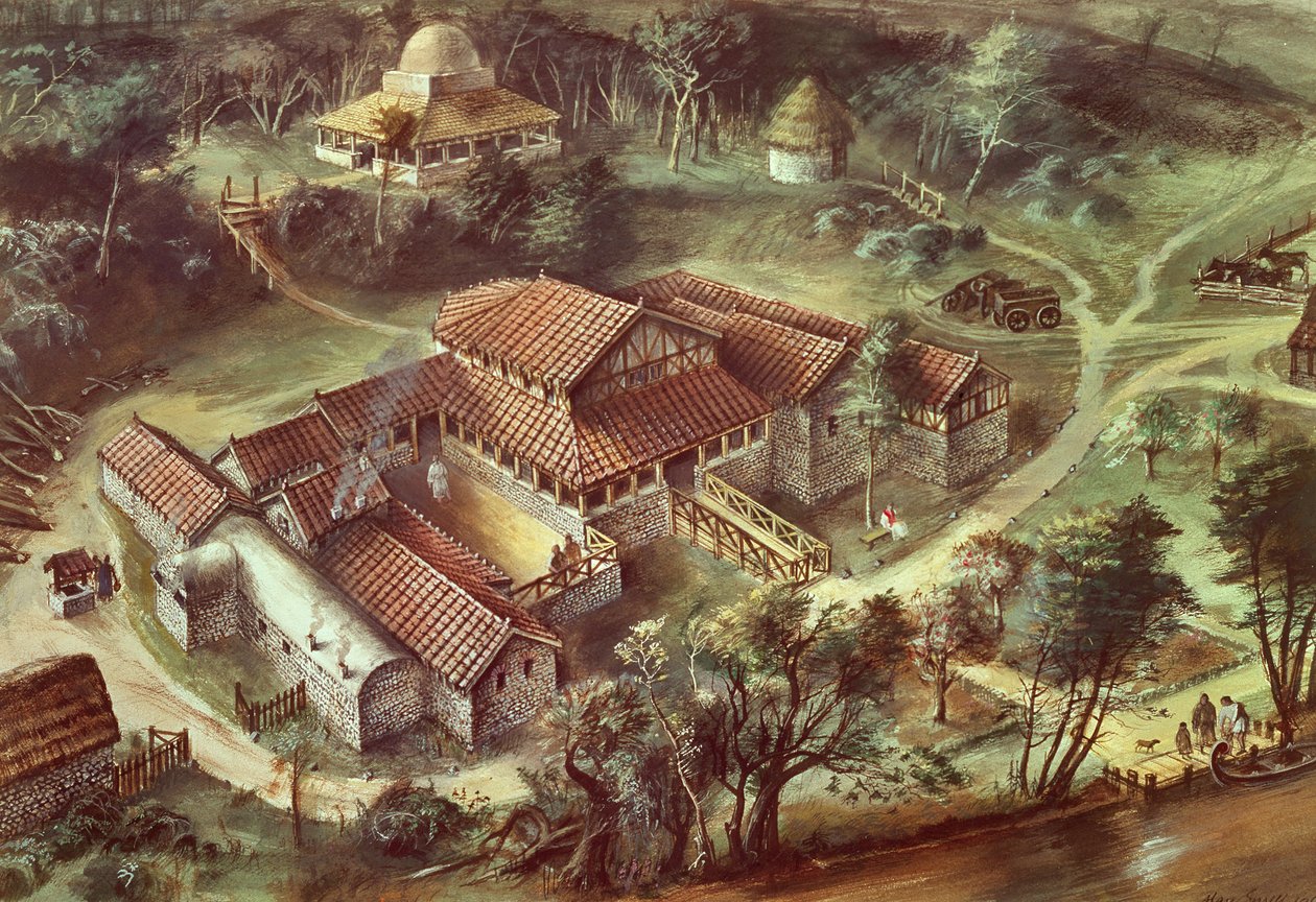 लुलिंगस्टोन रोमन विला, AD360, c1990-2010 द्वारा इवान लैपर