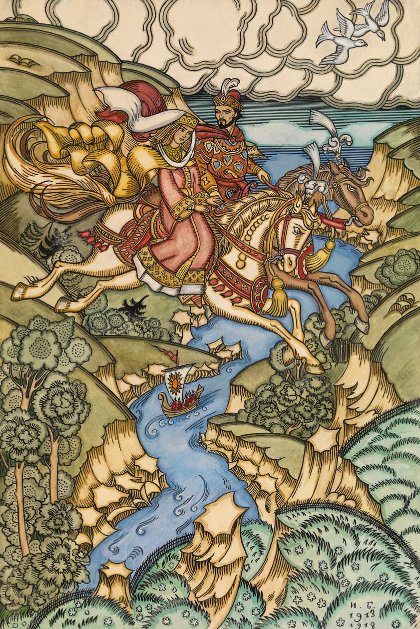 1913-1915 की परी कथा मेरी मोरेवा के लिए चित्रण द्वारा इवान याकोवलेविच बिलिबिन