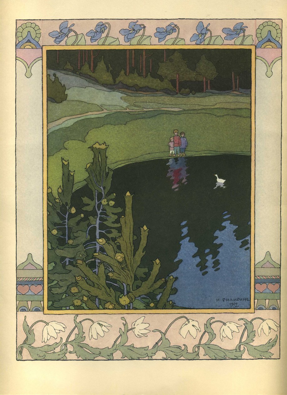 1902 की कहानी द व्हाइट डक की कहानी द्वारा इवान याकोवलेविच बिलिबिन
