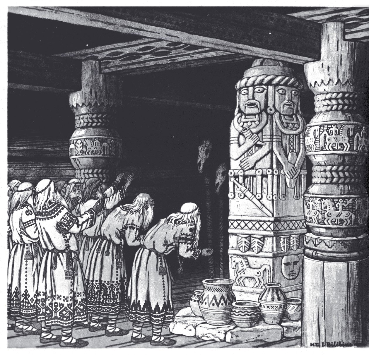 द एडवेंचर ऑफ द गॉड स्वेतोविद, 1934 द्वारा इवान याकोवलेविच बिलिबिन