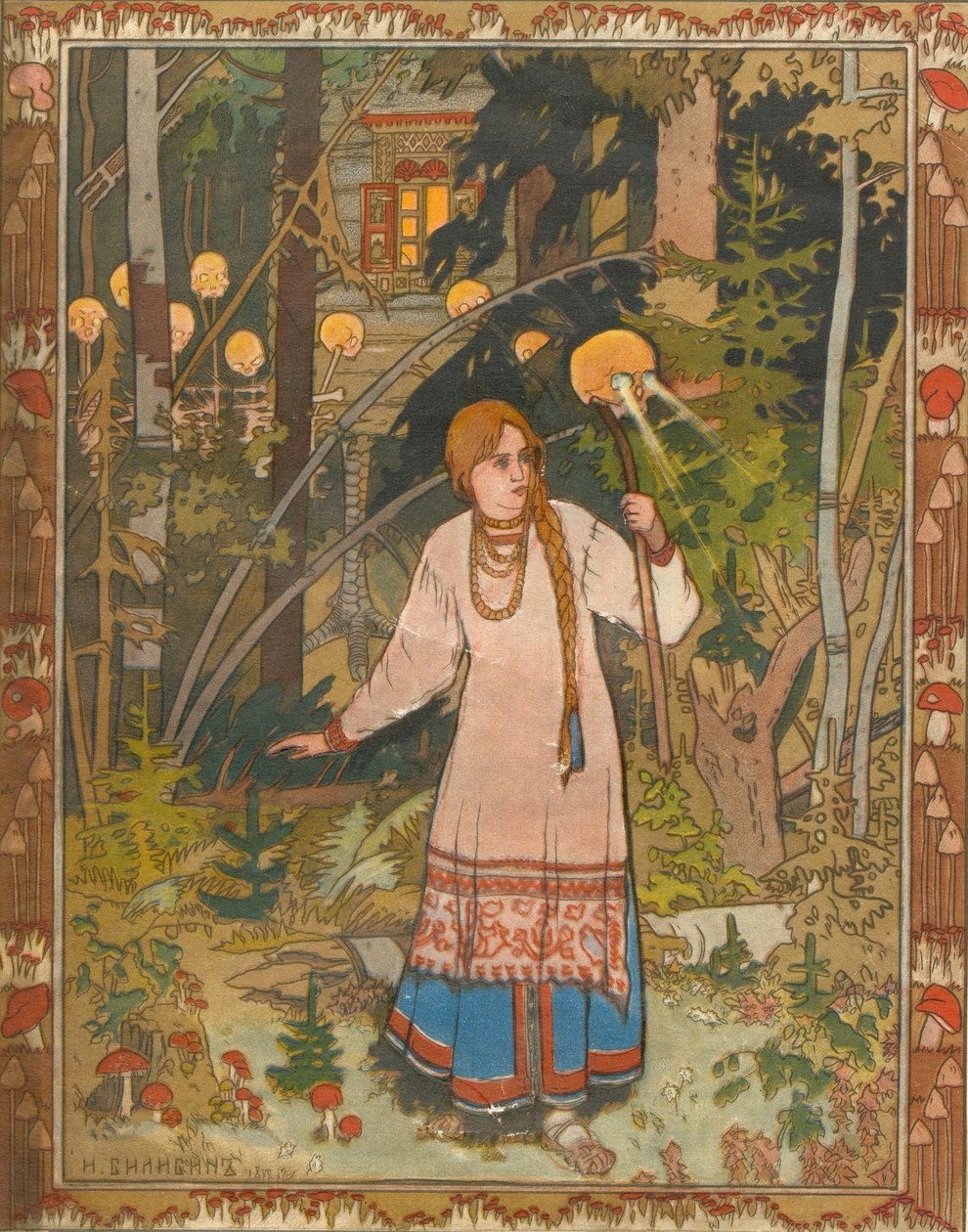 वासिलिसा द ब्यूटीफुल इलस्ट्रेशन टू द बुक वासिलिसा द ब्यूटीफुल, 1900 द्वारा इवान याकोवलेविच बिलिबिन