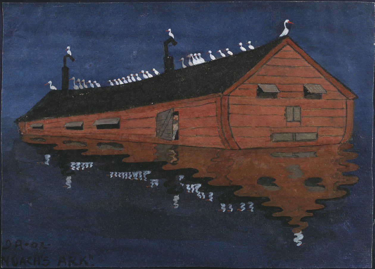 ल'आर्चे डे नोए - नूह का सन्दूक, एरोसेनियस द्वारा, इवर (1878-1909)। कागज पर गौचे। आयाम: 18x25 सेमी। राष्ट्रीय संग्रहालय स्टॉकहोम द्वारा इवर एक्सल हेनरिक एरोसियस