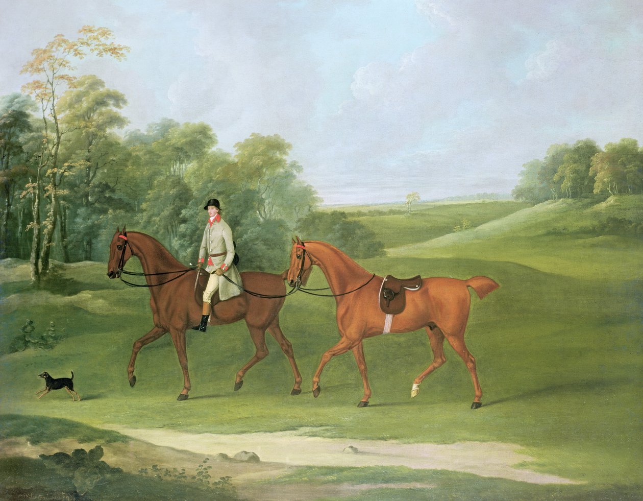 घोड़े का नेतृत्व करने वाला सवार, c.1810 द्वारा जे। फ्रांसिस सार्टोरियस